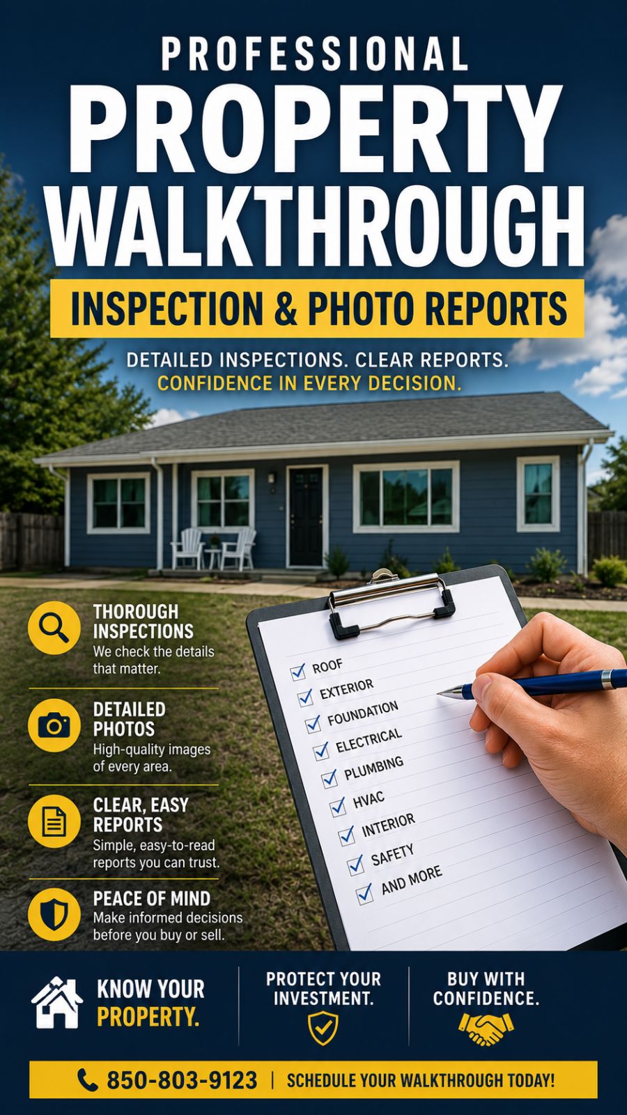 Property walkthrough inspection flyer